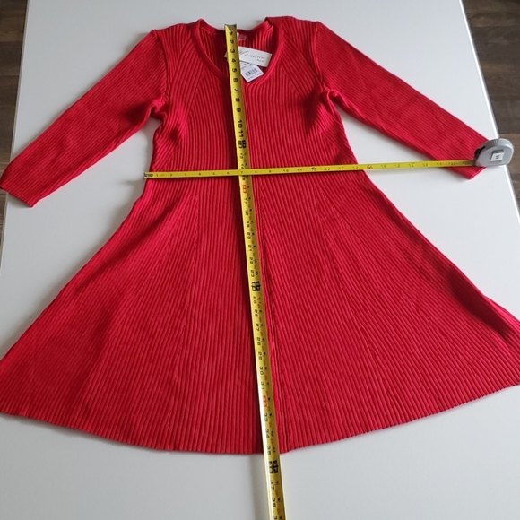 NY Collection Red Knit Dress Size Petite XL - Picture 4 of 11